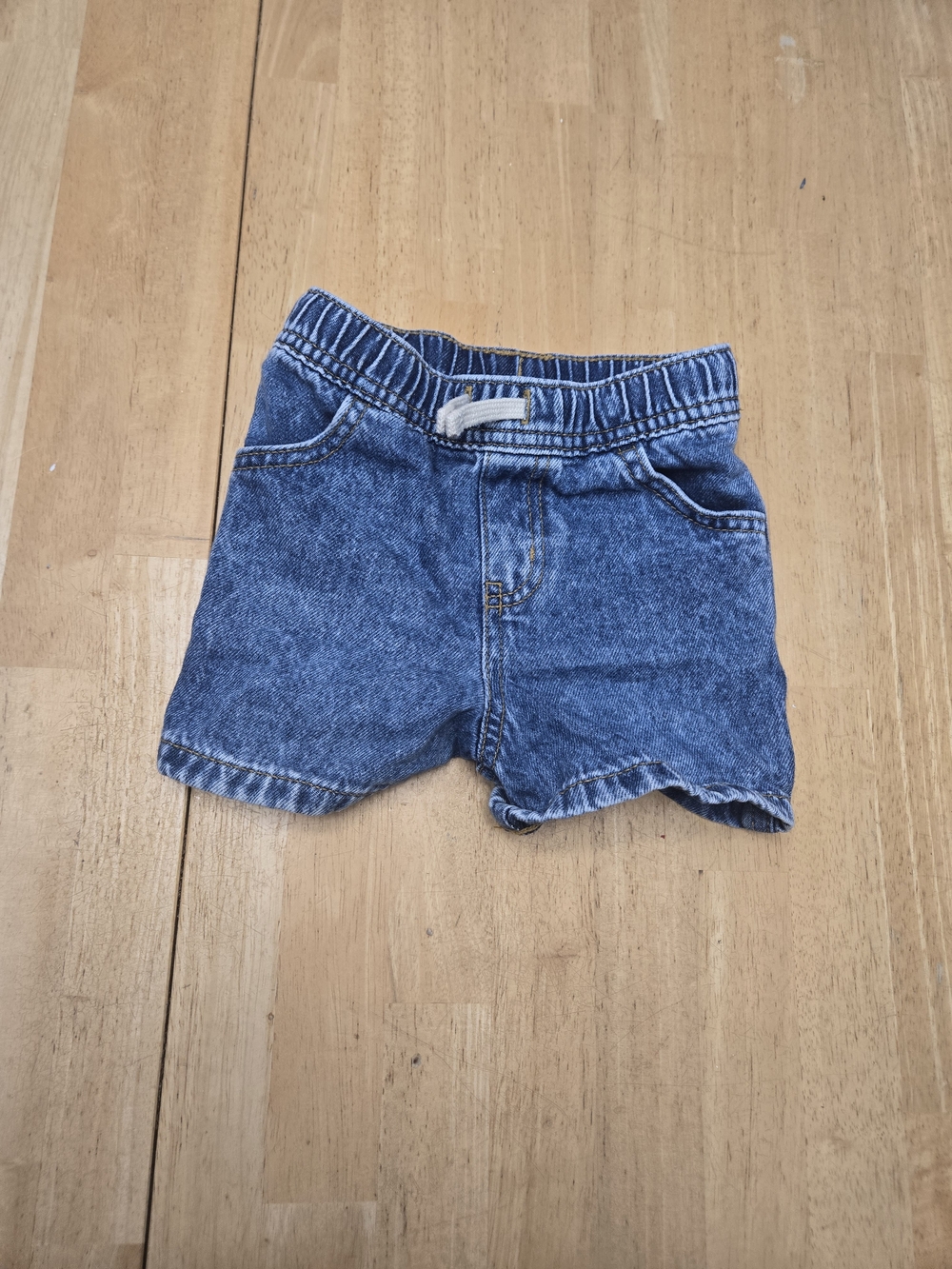 Cat & Jack Wash Blue Denim Elastic Waist Shorts